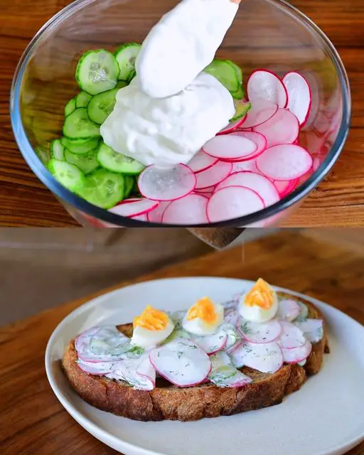 Cucumber Radish Breakfast Salad