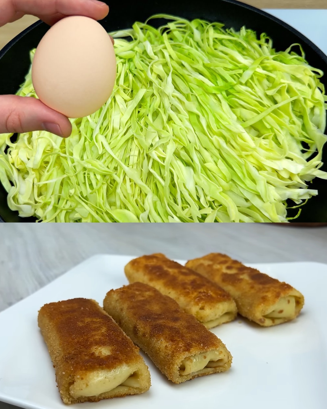 Savory Cheese and Cabbage Crepes