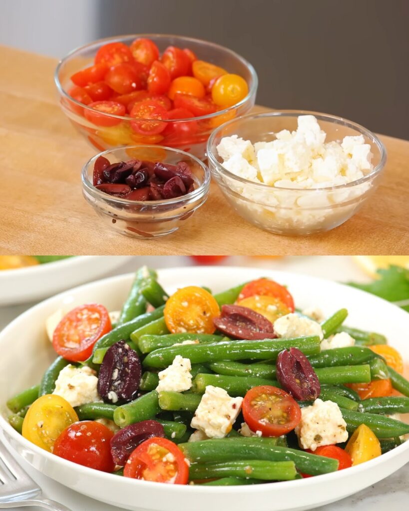 Mediterranean Green Bean Salad finished dish