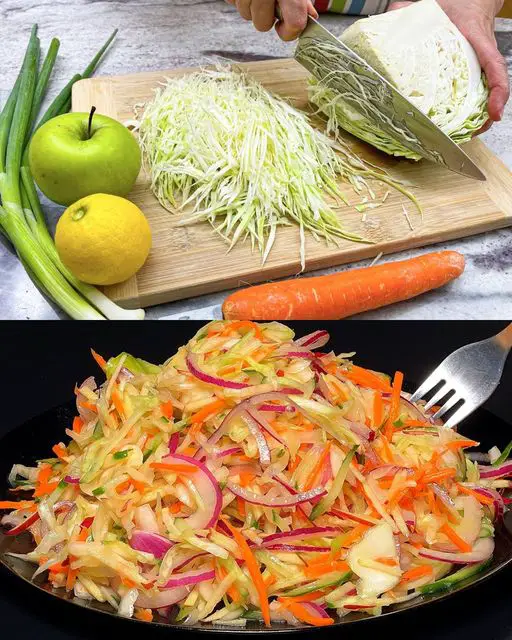 Cabbage, Carrot, and Apple Salad: A Crunchy Delight