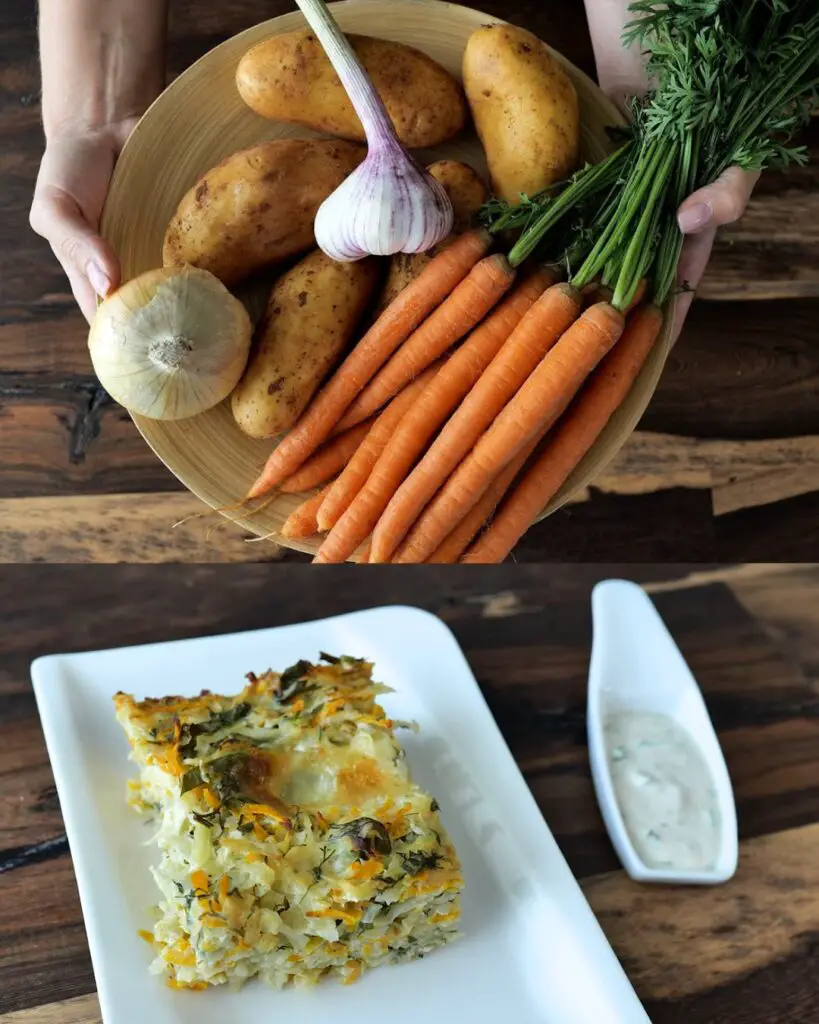 Layered Vegetable Casserole with Mozzarella and Herbs