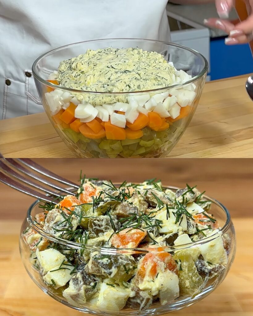 A Delightful Twist on Traditional Salad: Egg and Mushroom Salad finished dish