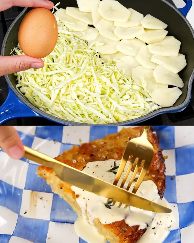 Cabbage and Potato Frittata: A Rustic, Comforting Dish