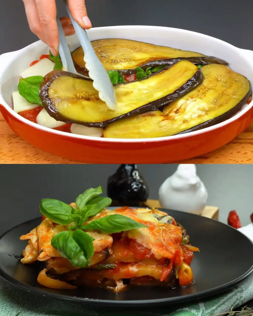 Classic Eggplant Parmigiana with Mozzarella and Basil