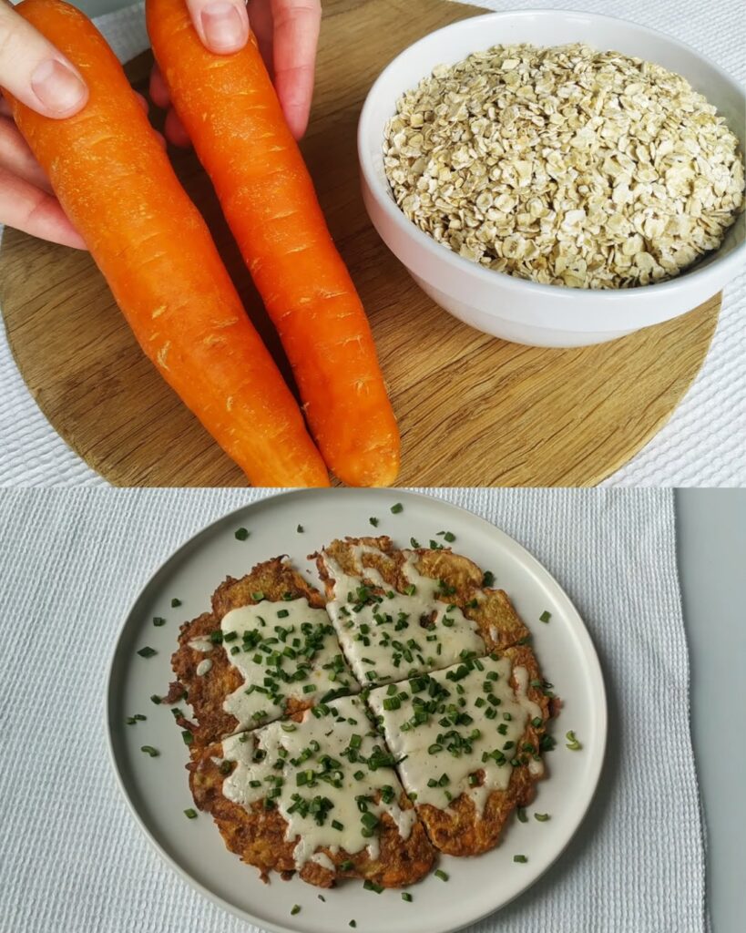 Carrot and Oat Breakfast Pancakes finished dish