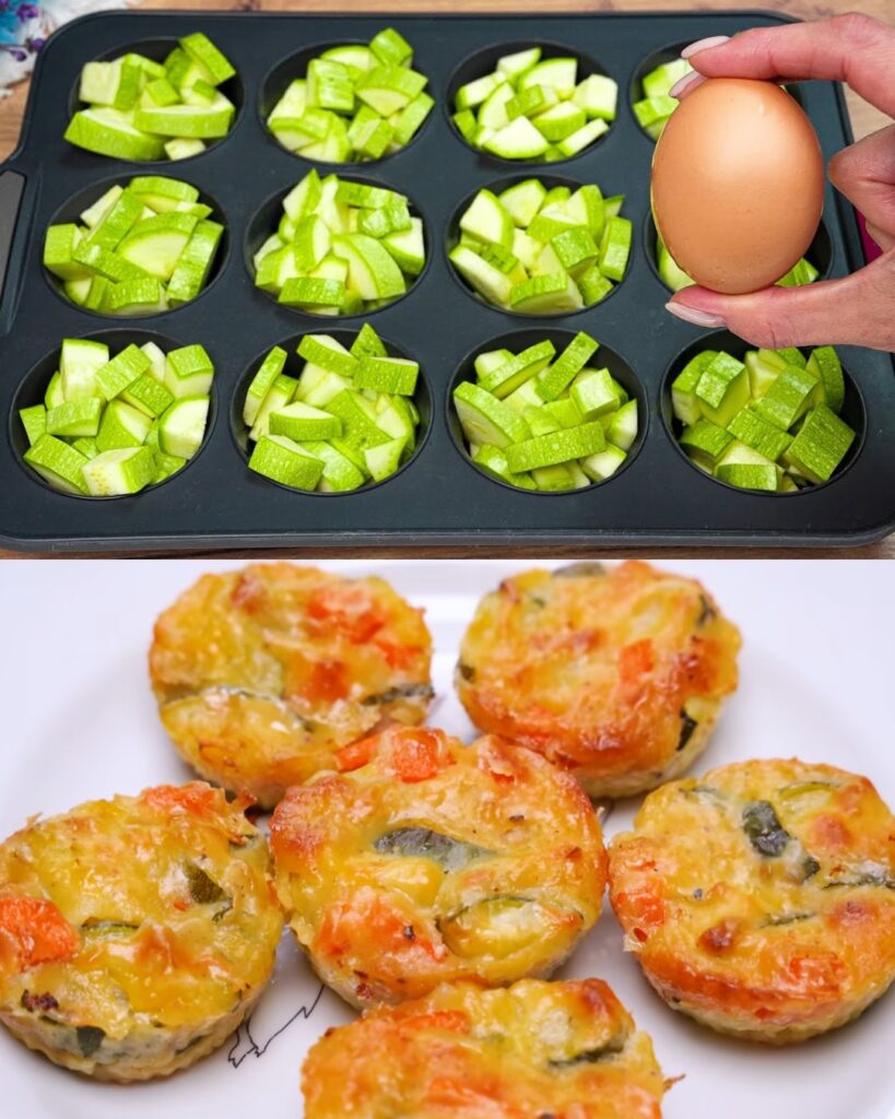 Savory Zucchini Muffins with Mediterranean Flavors finished dish