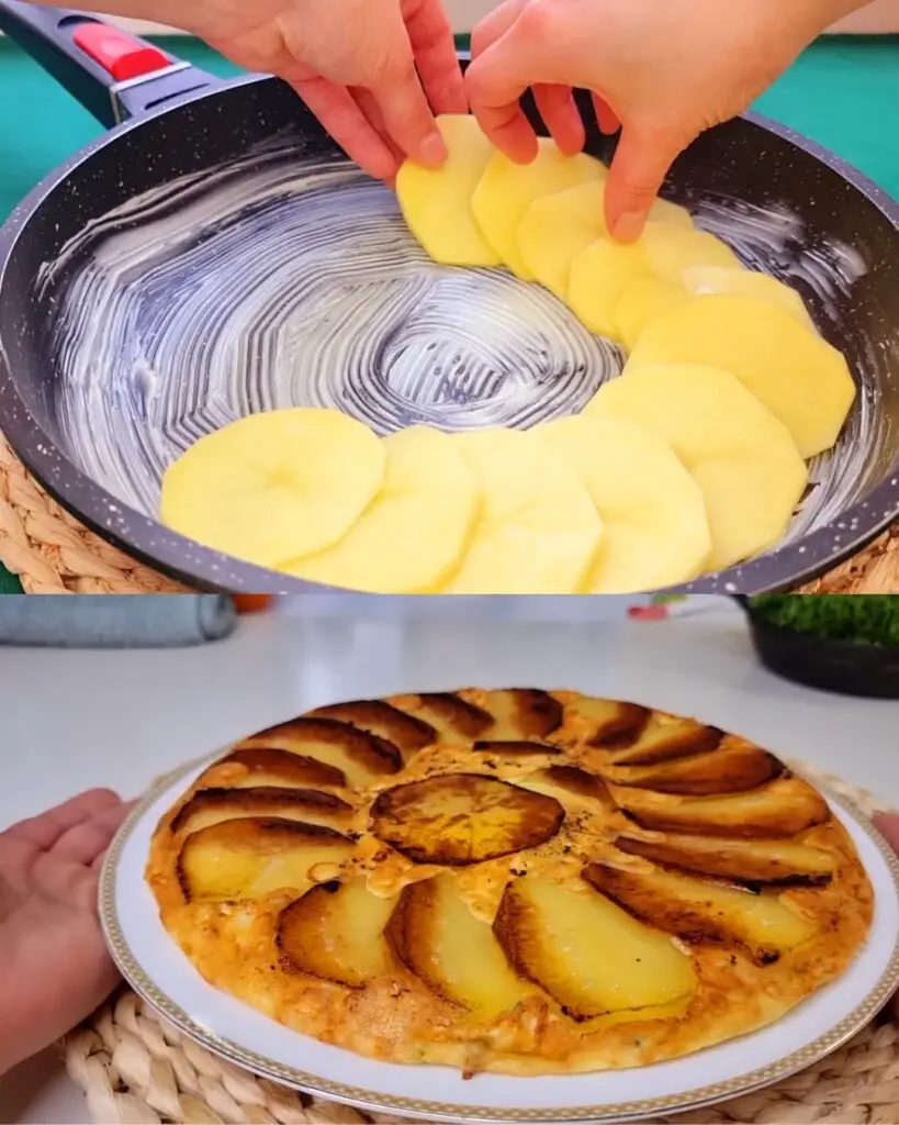 Skillet Potato and Egg Frittata with Yogurt Topping