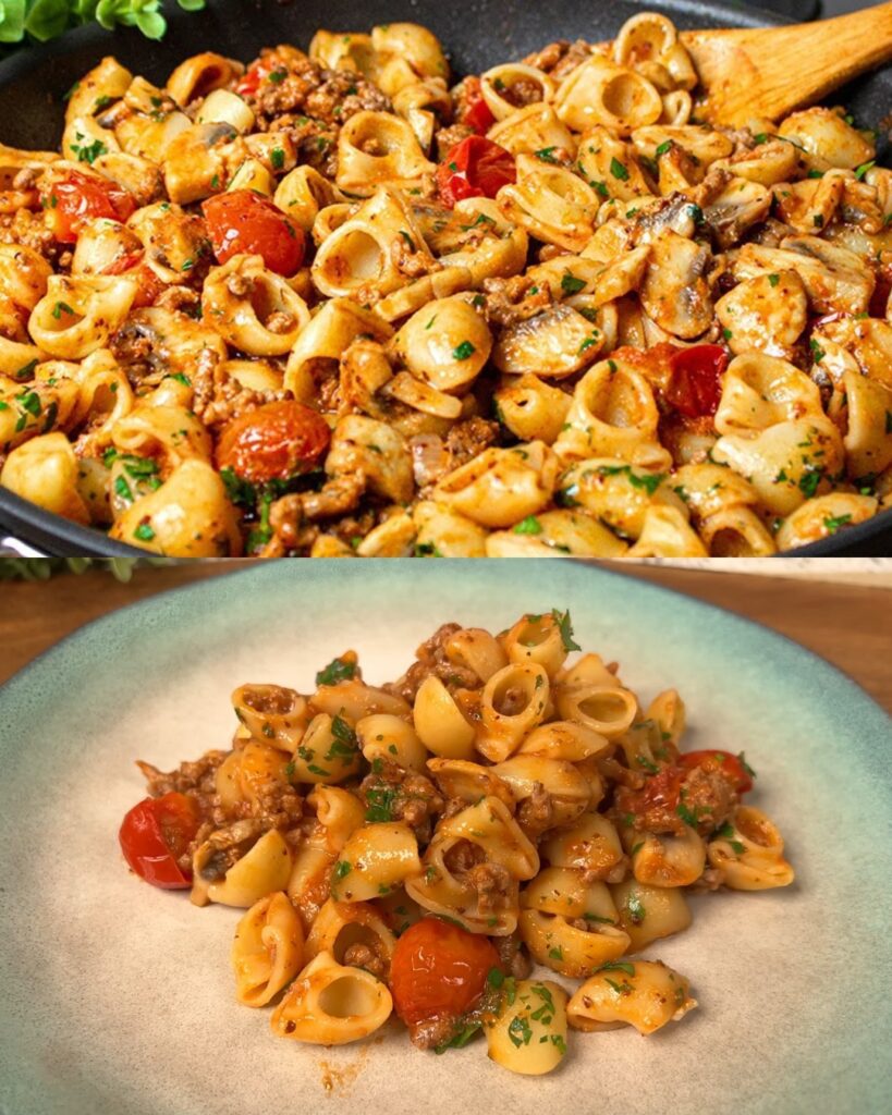Hearty Beef and Mushroom Pasta: A Satisfying Weeknight Dinner finished dish
