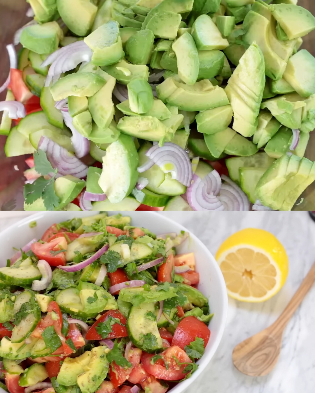 Cucumber Tomato Avocado Salad