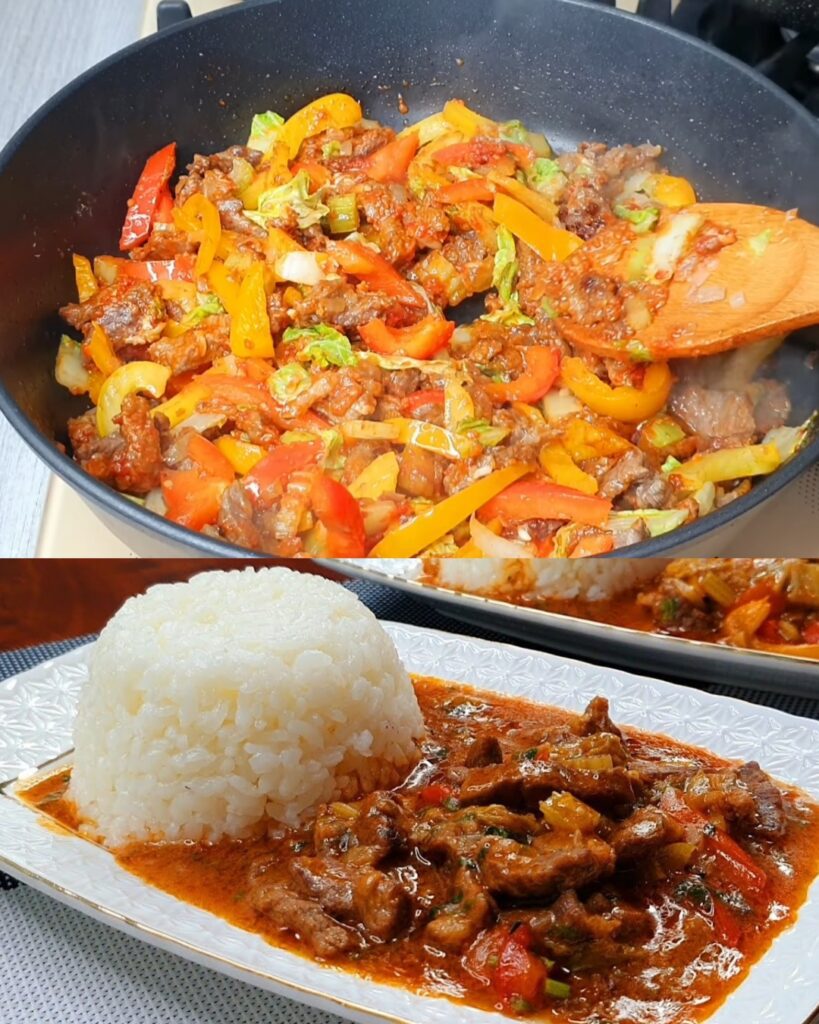 Simple and Flavorful Rice with Meat Sauce