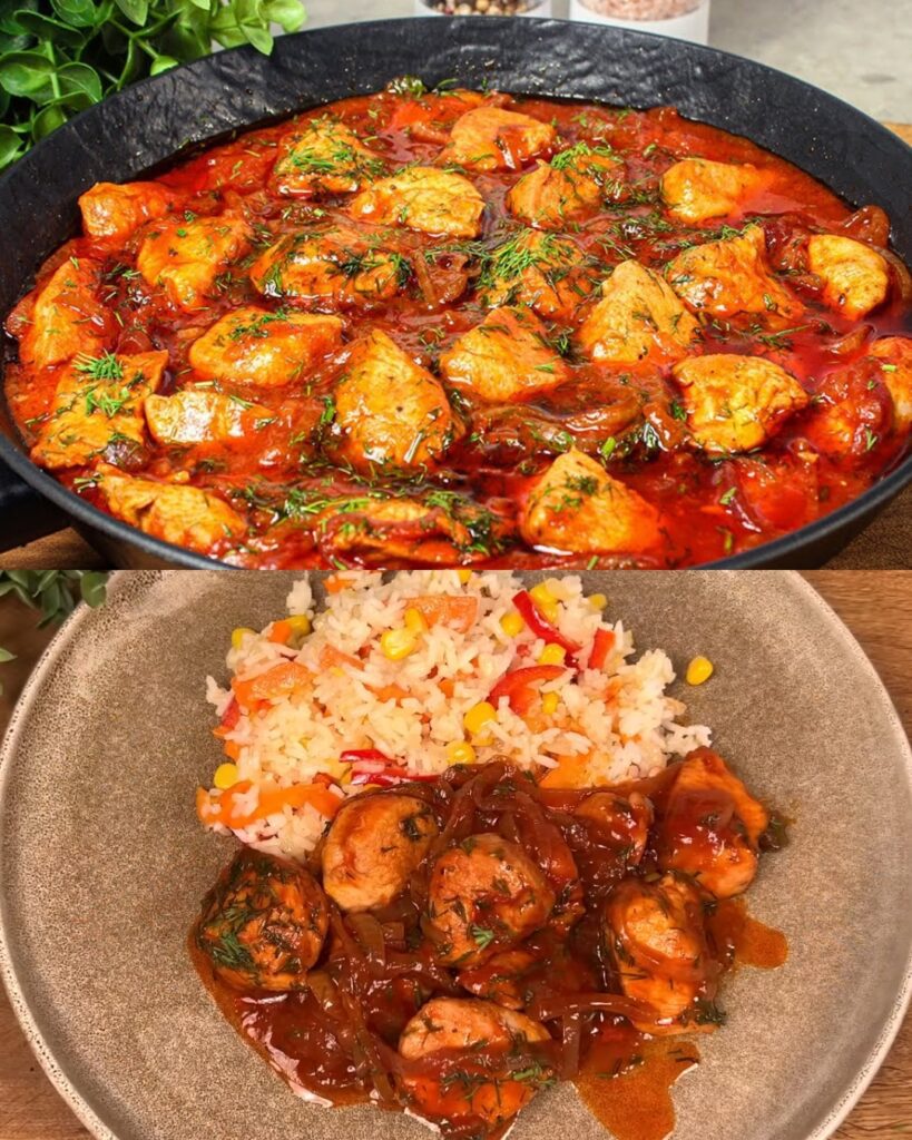 Savory Delights: Chicken Fillet with Rice Recipe finished dish