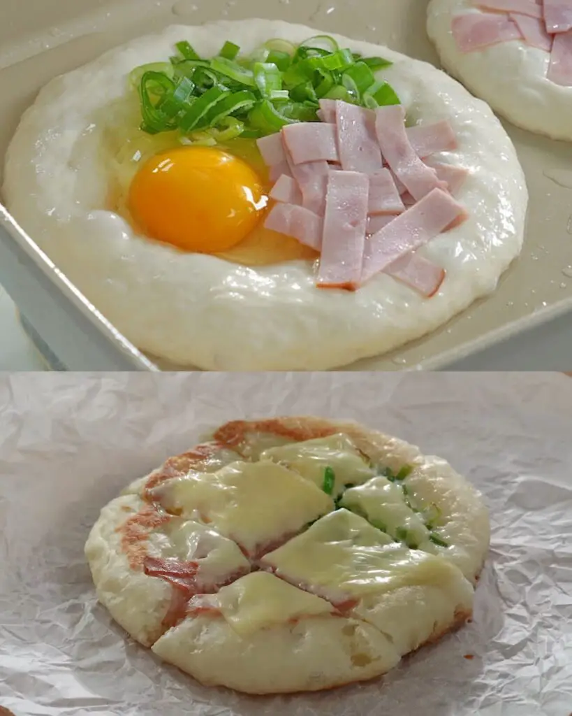 One-Pan Egg Toast with Green Onions, Ham, and Cheese