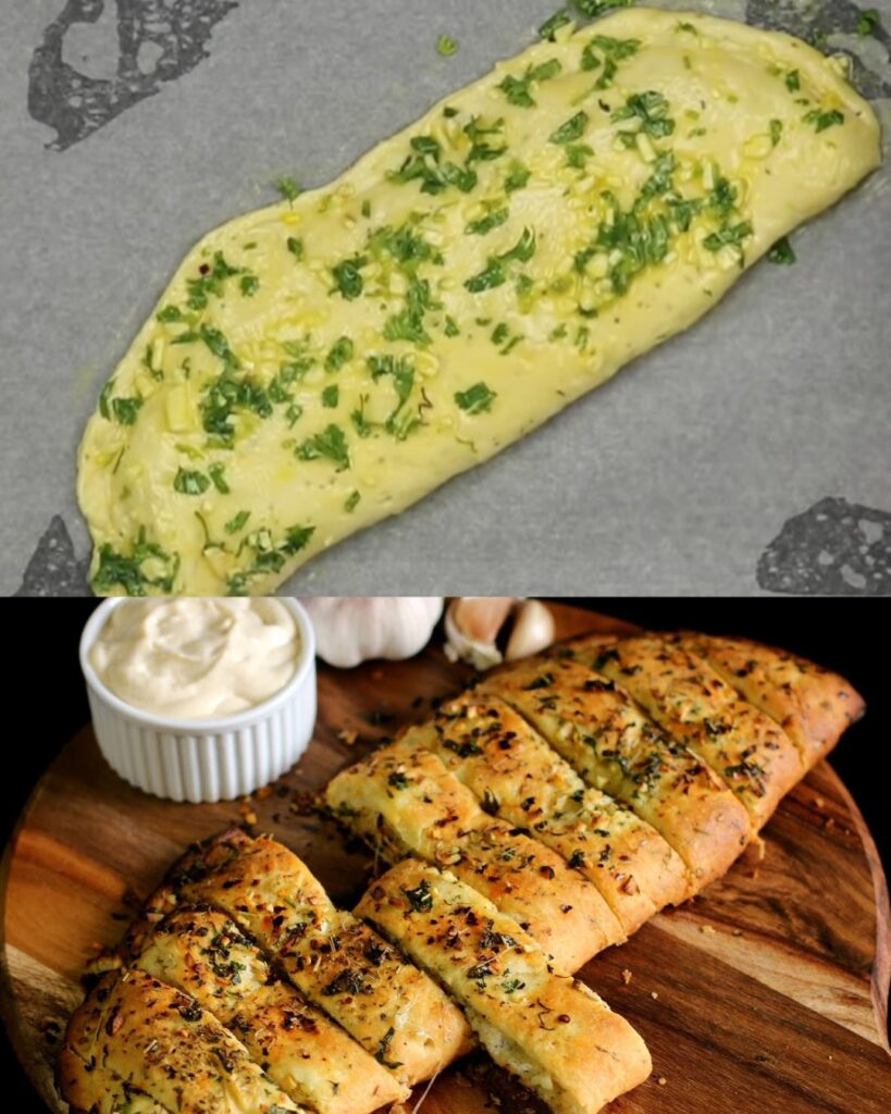 Cheesy Garlic Bread finished dish