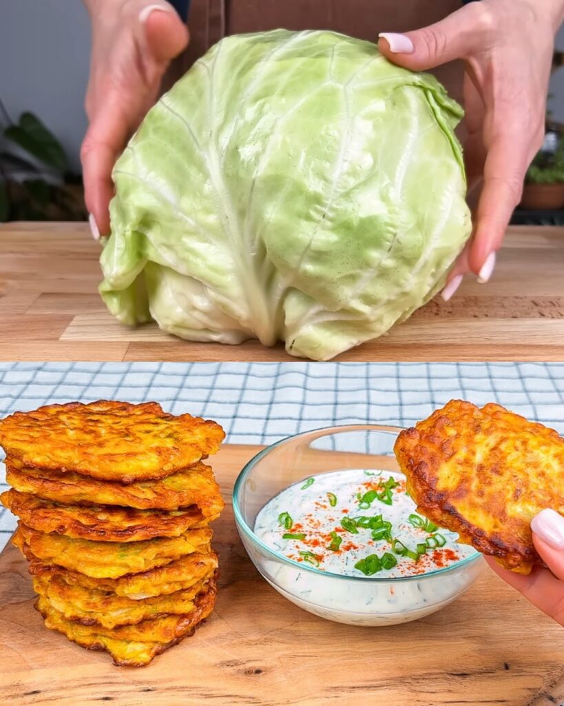 Savory Cabbage Patties with Yogurt Dill Sauce: A Wholesome Delight
