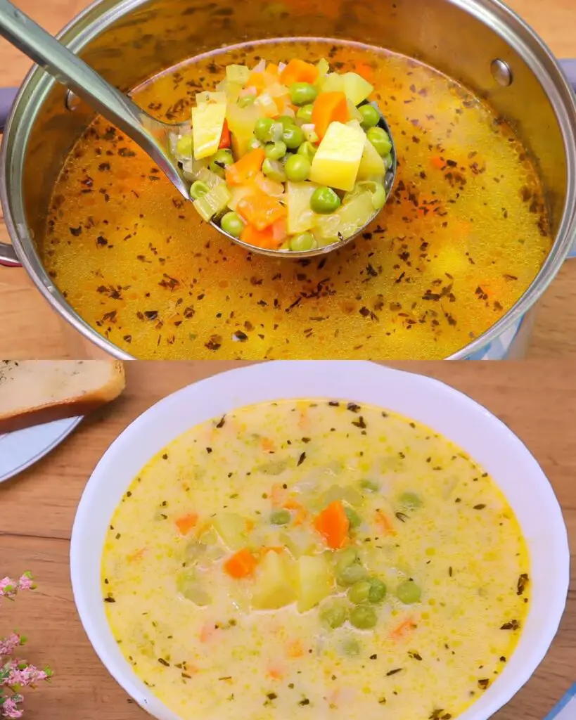 Comfort in a Bowl: Creamy Vegetable Soup with Aromatic Croutons