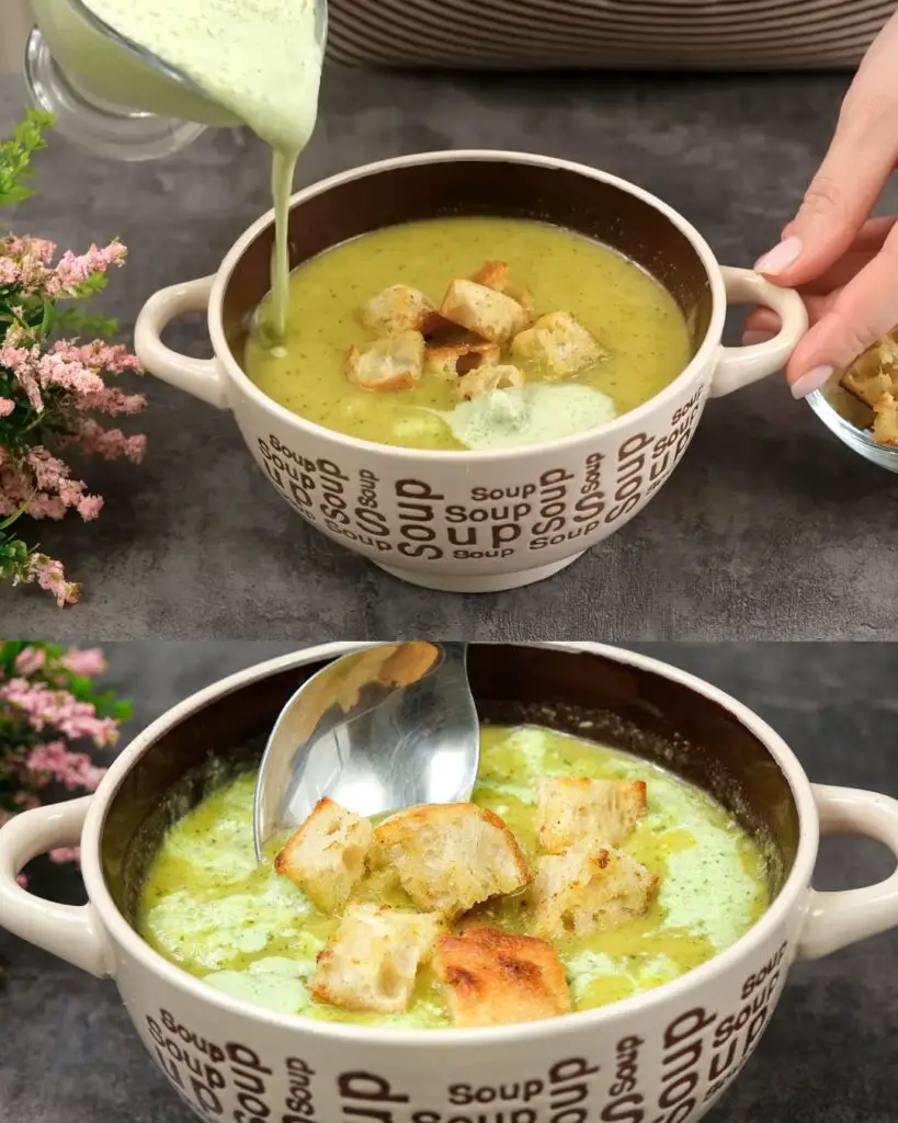 Creamy Broccoli Soup with Garlic Bread: A Comforting Meal