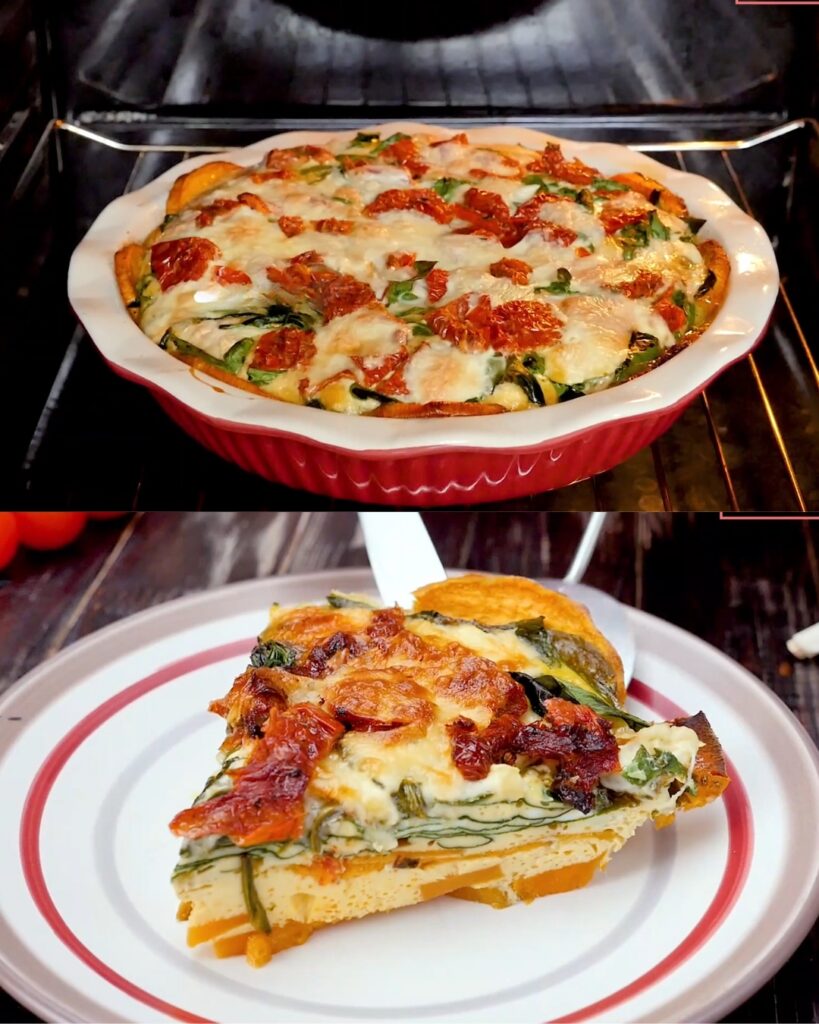 Sweet Potato and Spinach Casserole finished dish