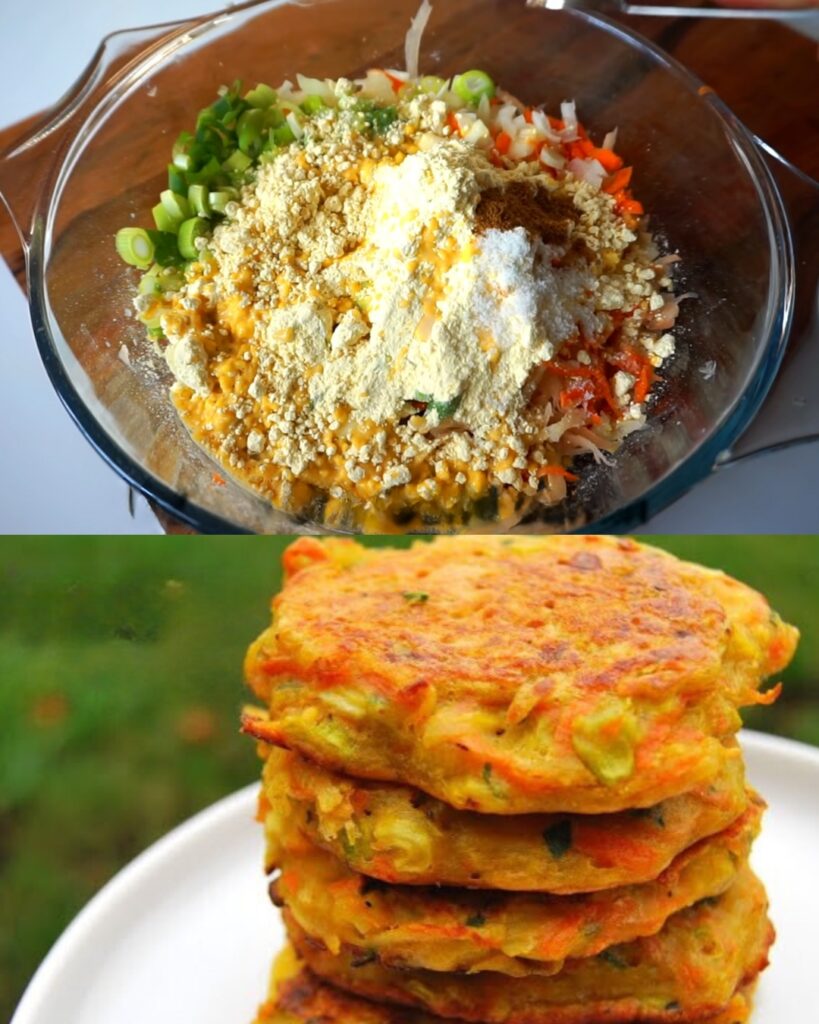 Crispy Vegan Vegetable Fritters with Chickpea Flour finished dish