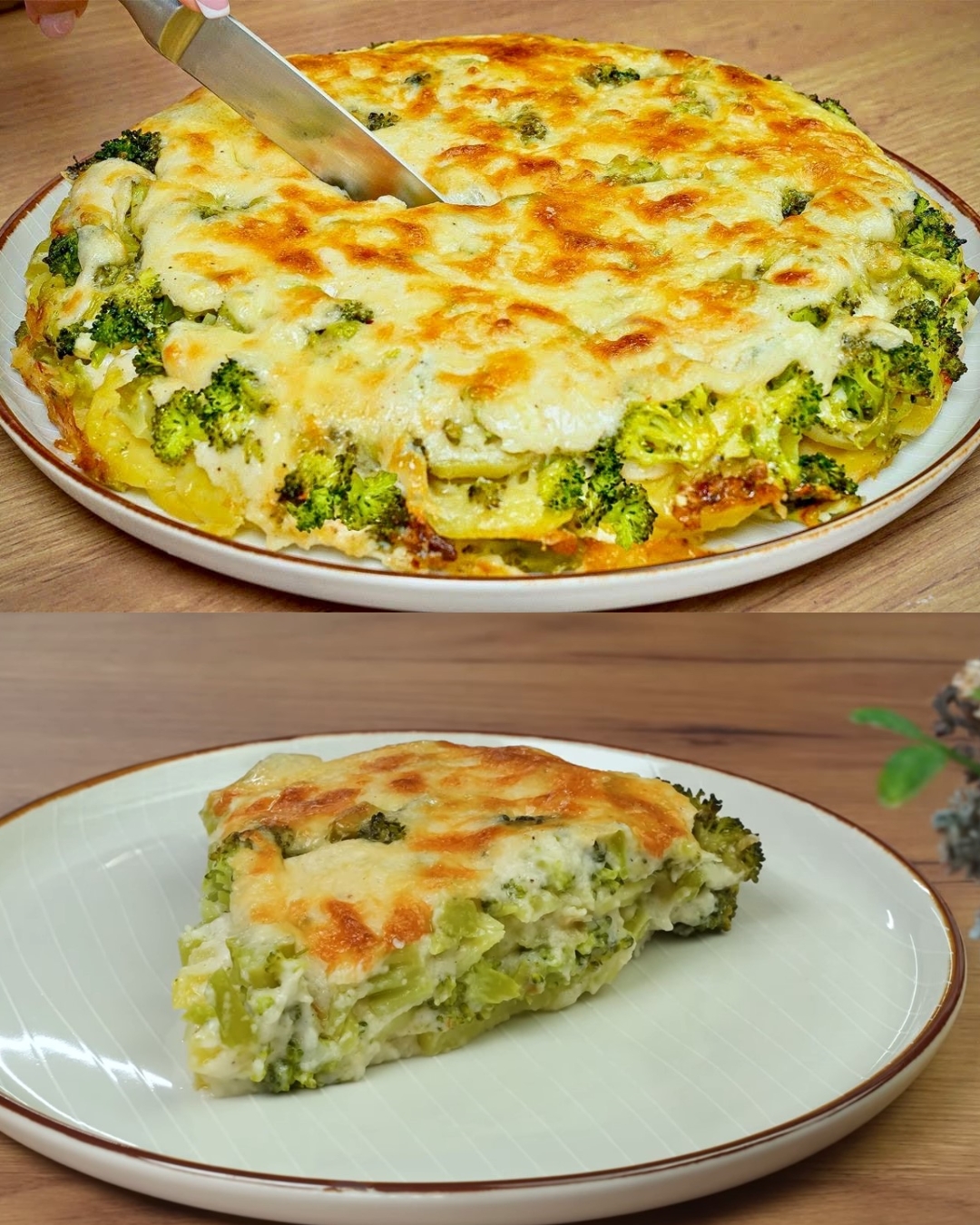 Broccoli and Potato Cheese Bake