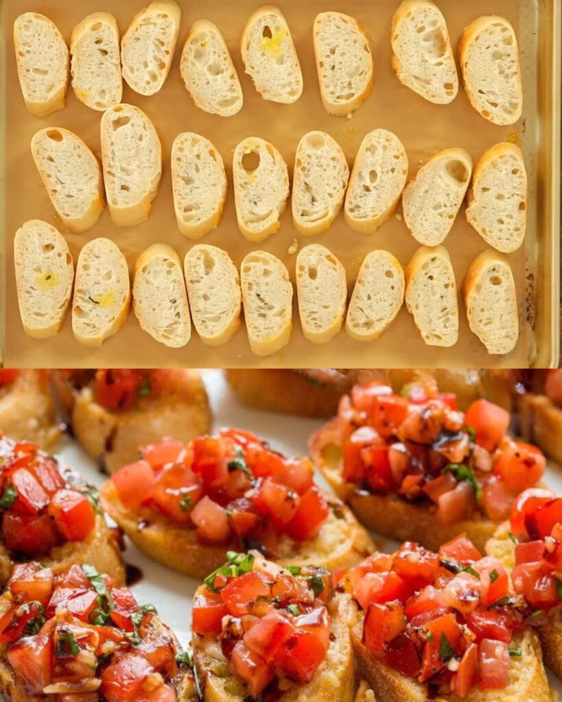 Flavorful Tomato Bruschetta with Balsamic and Parmesan
