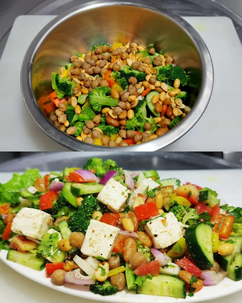 Colorful Bean and Paneer Salad