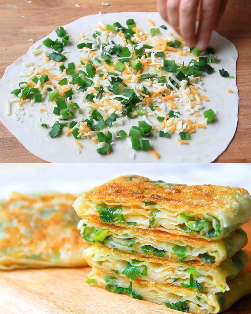 Green Onion and Cheese Flatbreads Recipe