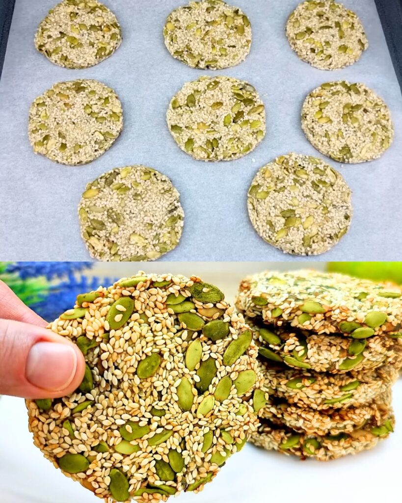 Gluten-Free Sesame and Pumpkin Seed Banana Cookies finished dish