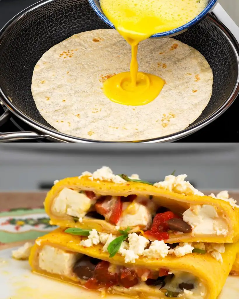 Cheesy Egg Tortilla with Fresh Toppings