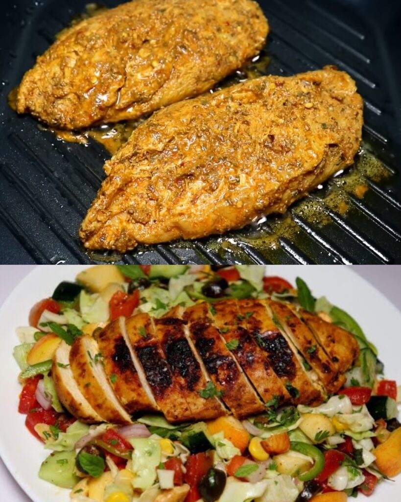 Zesty Grilled Chicken Salad with Fresh Veggies finished dish