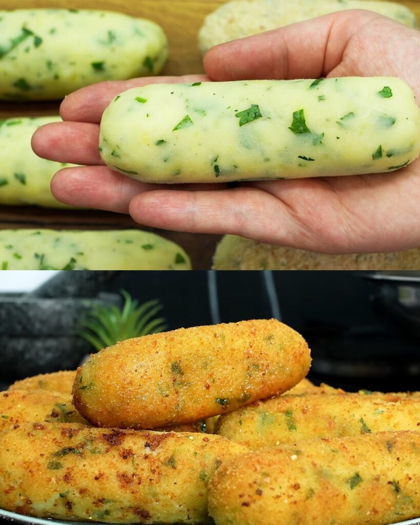 Crispy Sausage and Cheese Stuffed Potato Balls finished dish