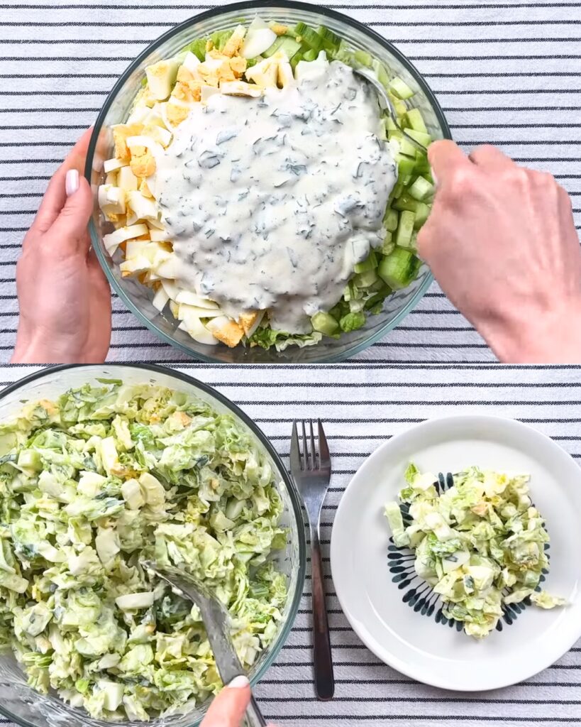 Chinese Cabbage and Egg Salad