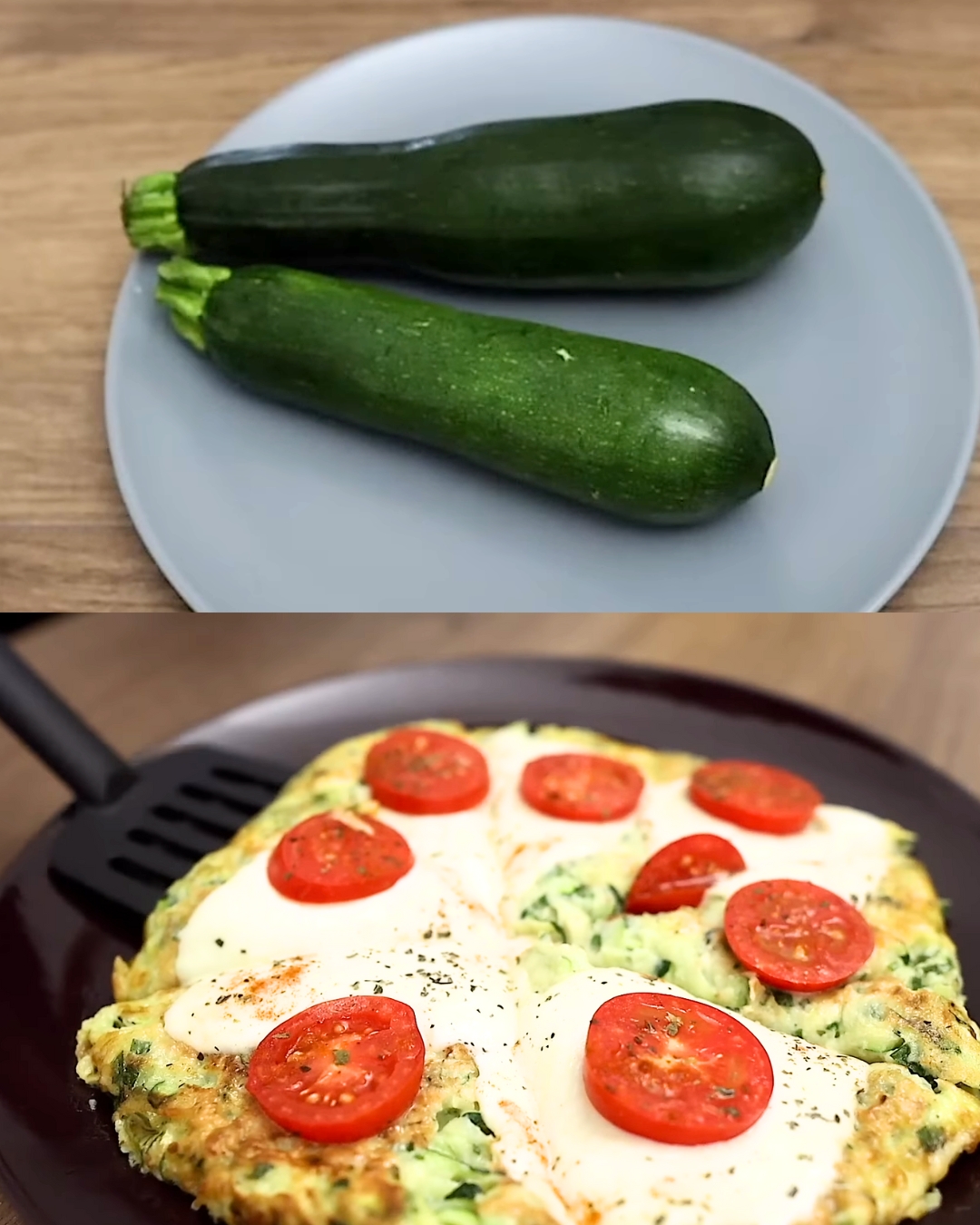 Cheesy Zucchini Fritters with Tomato and Mozzarella