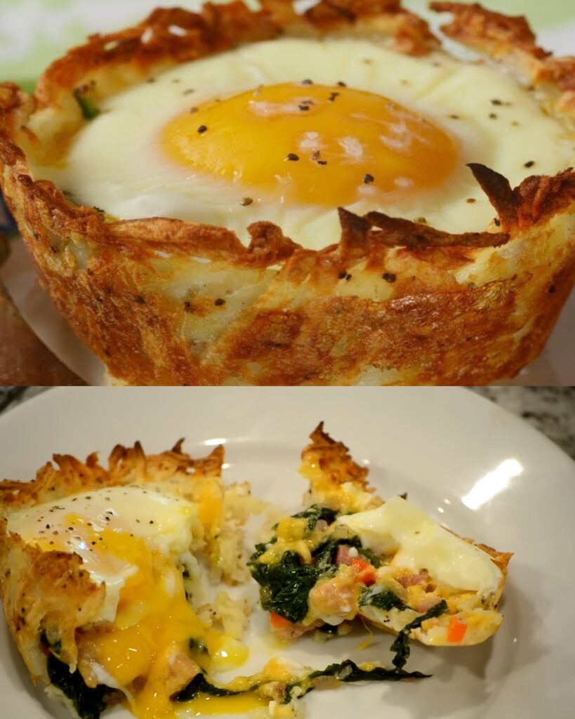 Cheesy Hash Brown Breakfast Cups: A Savory Morning Delight finished dish