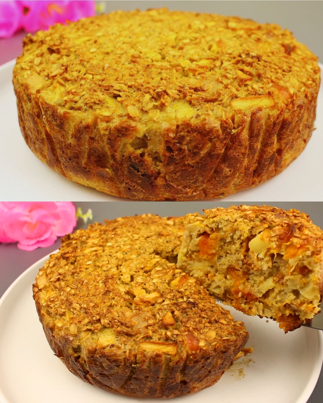 Carrot and Apple Oatmeal Bake