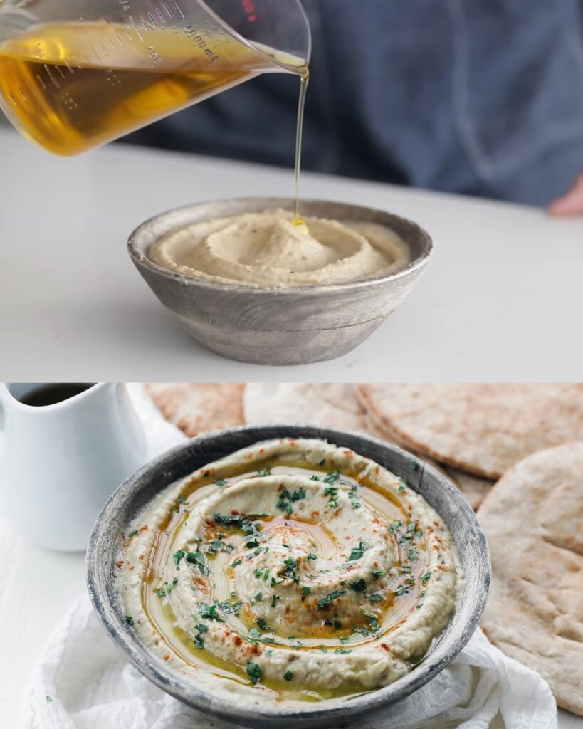 Grilled Eggplant Baba Ganoush: A Smoky, Creamy Delight finished dish