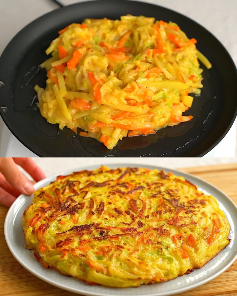 Hearty Vegetable Pancake finished dish