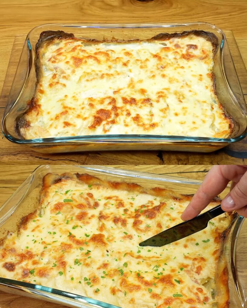 Creamy Cheesy Potato Gratin finished dish