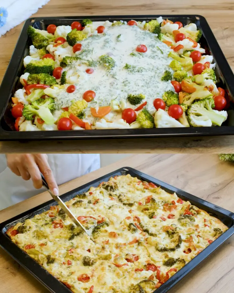 Cauliflower and Broccoli Vegetable Bake