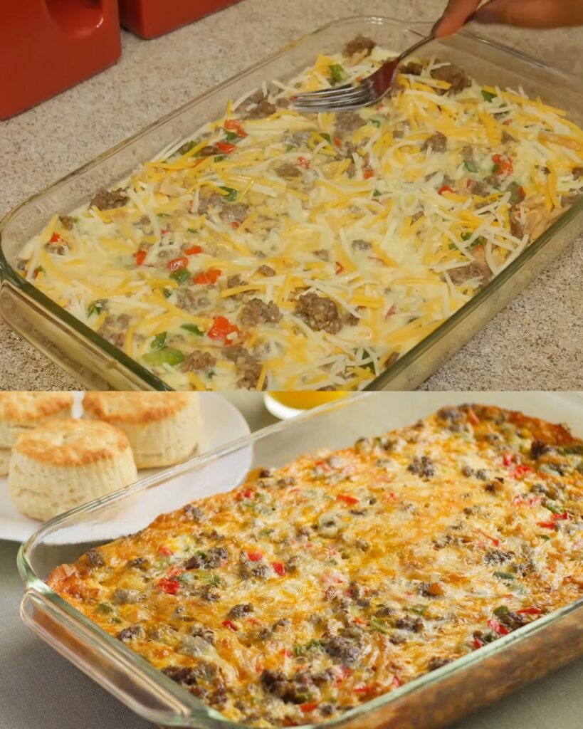 Hearty Breakfast Casserole Recipe finished dish