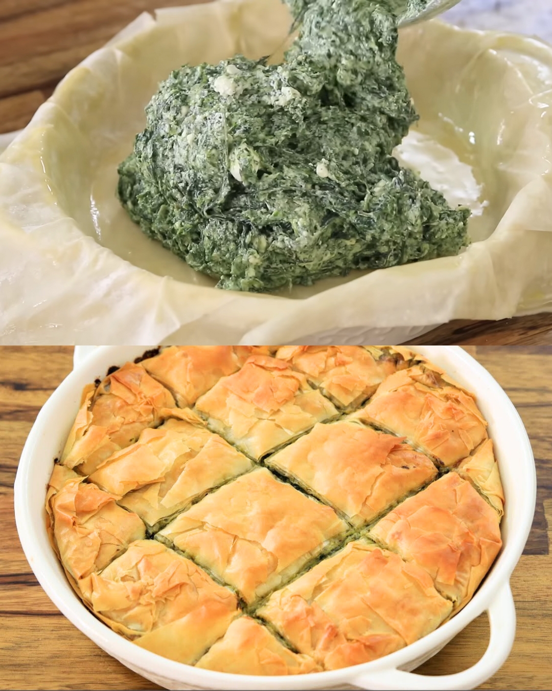 Spinach and Cheese Phyllo Pie