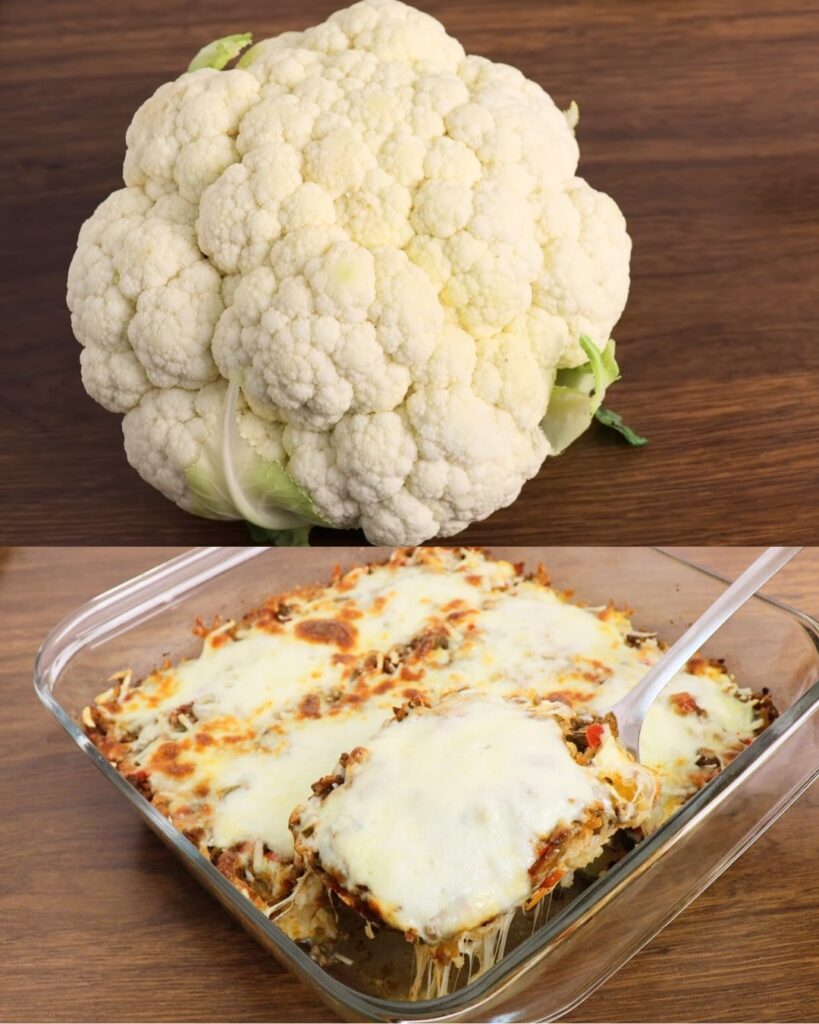 Cauliflower and Minced Meat Casserole Recipe finished dish