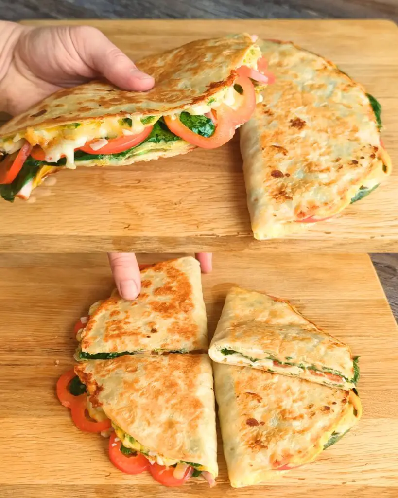 Cheesy Egg and Vegetable Tortilla