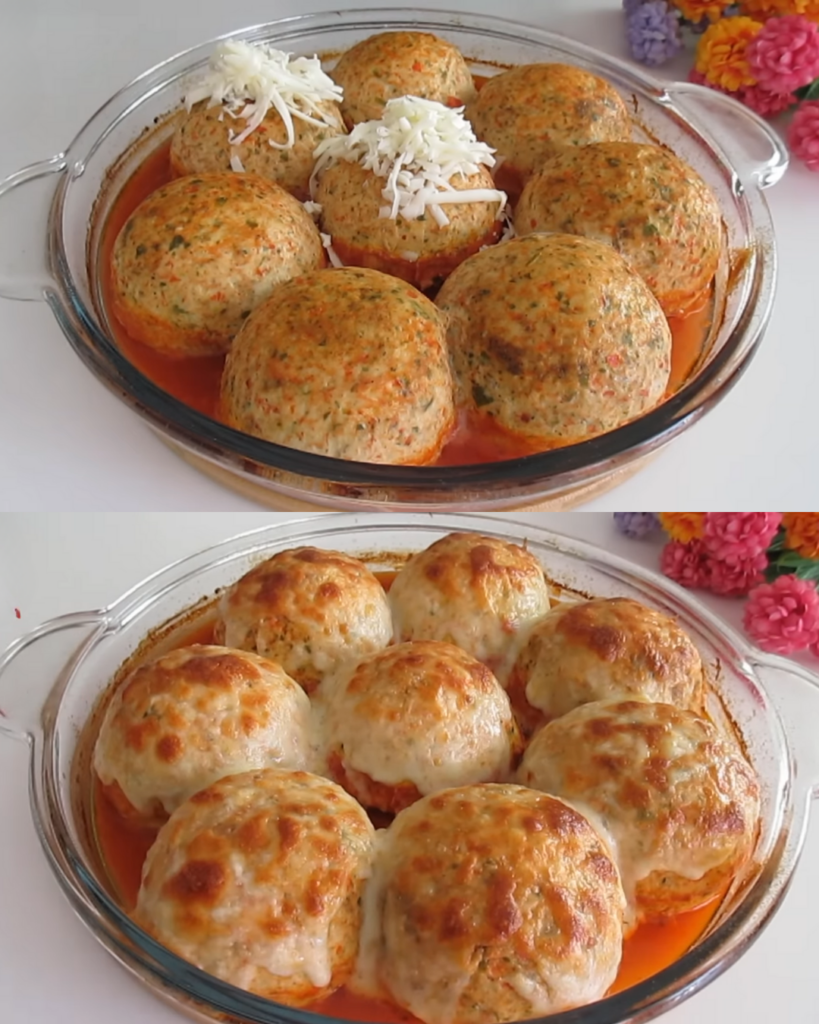 Turkish Kebab-Style Meat and Potato Balls finished dish