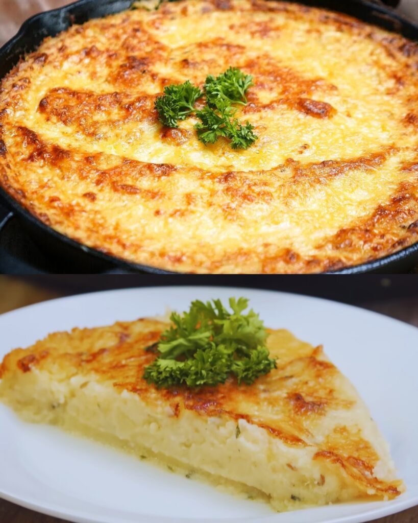 Simple but Amazing Cheese & Potato Pie finished dish