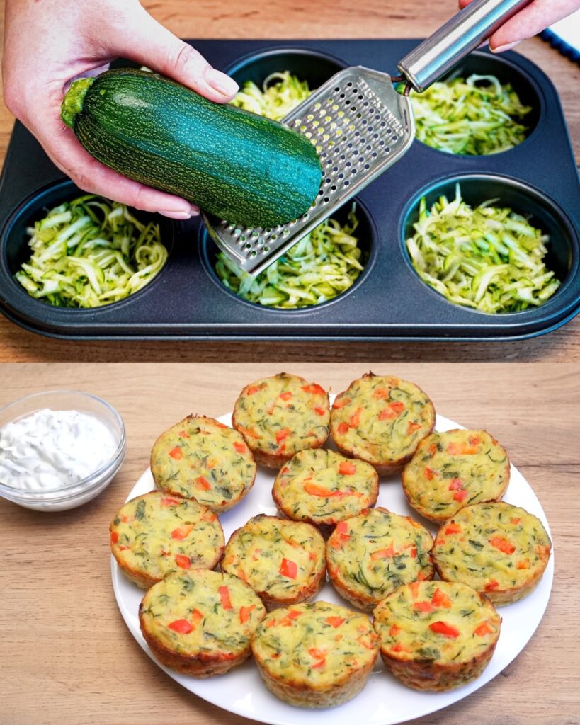 Baked Zucchini and Potato Casserole with Greek Yogurt Sauce finished dish