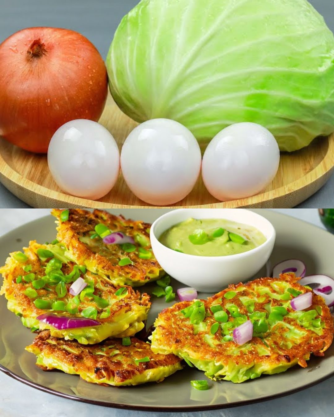 Crispy Cabbage and Onion Fritters