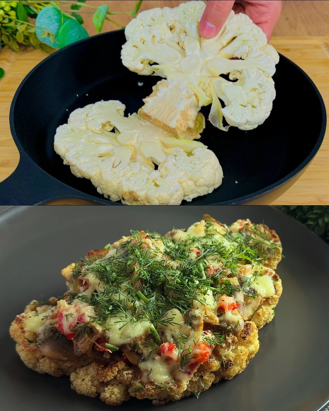 Delicious Cauliflower and Mushroom Bake