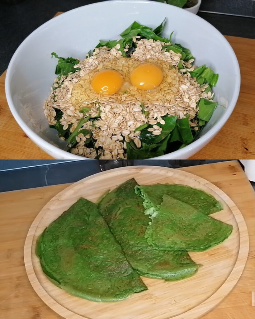 Healthy Spinach and Oat Pancakes