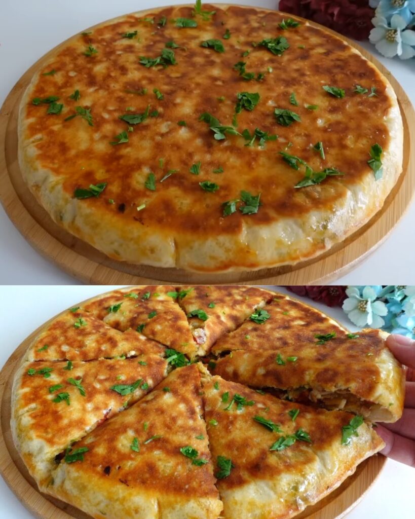Stovetop Chicken Stuffed Flatbread Recipe