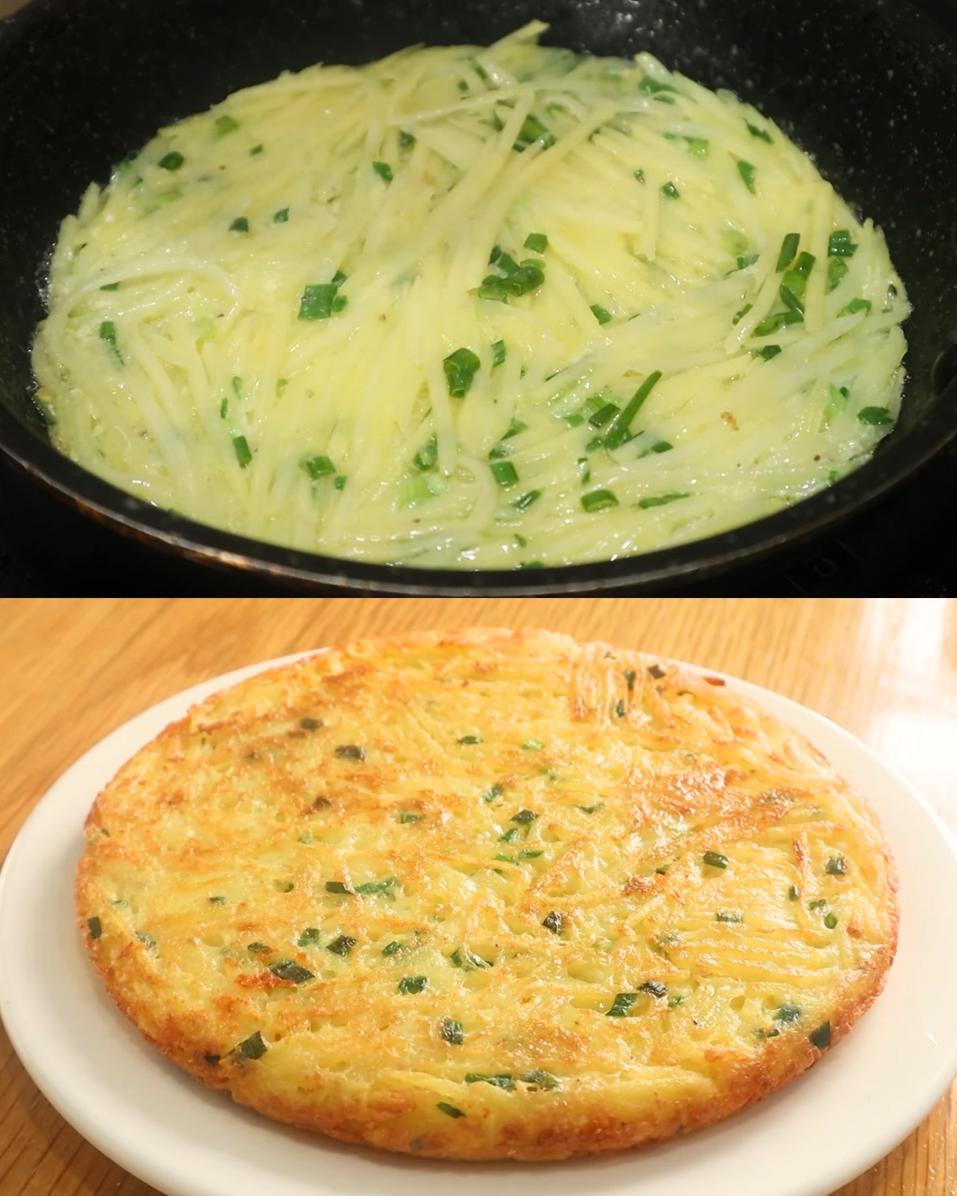 Grated Potato Omelette - A Simple and Healthy Breakfast